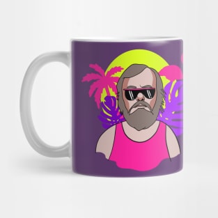 Slavoj Zizek 80s Vintage Vaporwave Portrait Mug